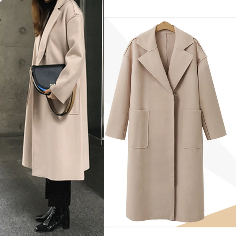casaco feminino 2019 Women Plus size Autumn Winter Cassic Simple Wool-blend Maxi Long Coat Female Robe Outerwear manteau femme
casaco feminino 2019 Women Plus size Autumn Winter Cassic Simple Wool-blend Maxi Long Coat Female Robe Outerwear manteau femme
