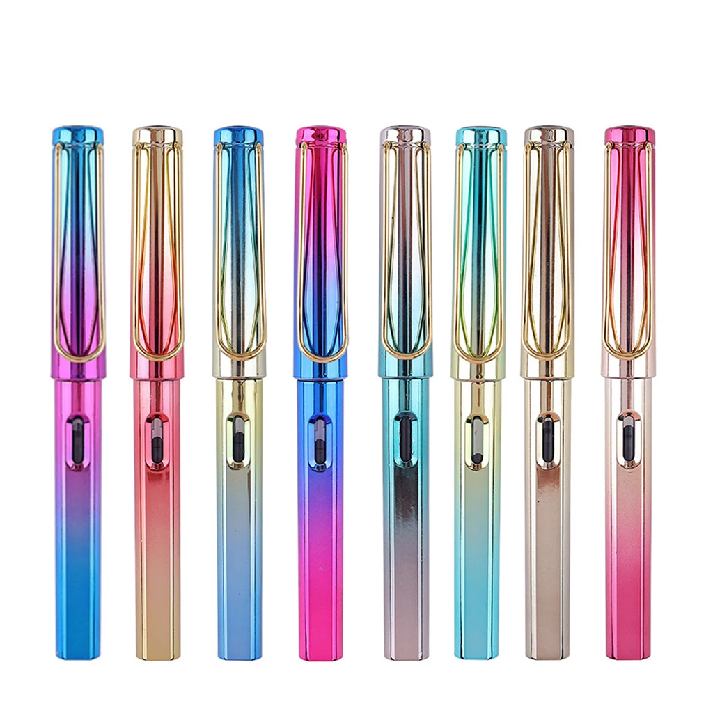 Gradient Color Fountain Pen Large Ink Cartridge Rotate to Refilled Fine Nib Gift Writing Pen for Kids Students Beginners
Gradient Color Fountain Pen Large Ink Cartridge Rotate to Refilled Fine Nib Gift Writing Pen for Kids Students Beginners
