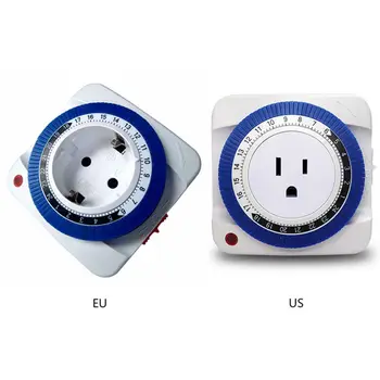 24 Hour Timer Socket Mechanical Program Timer Switch Socket 230V Wall Outlet Protector Energy Saveing
24 Hour Timer Socket Mechanical Program Timer Switch Socket 230V Wall Outlet Protector Energy Saveing