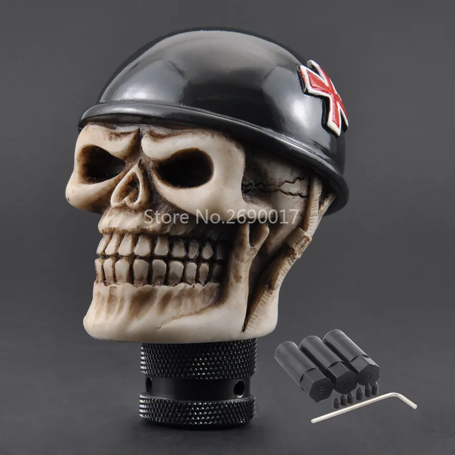 

Manual Car Gear Shift Knob Shifter Lever Black Helmet Hat Skull Universal For SUV Crossover Truck Wagon Hatchback Coupe