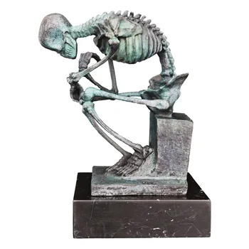 Classical Bronze Sculpture Thinker Skeleton Statue Abstract Green Figurine Vintage Art Collection
Classical Bronze Sculpture Thinker Skeleton Statue Abstract Green Figurine Vintage Art Collection