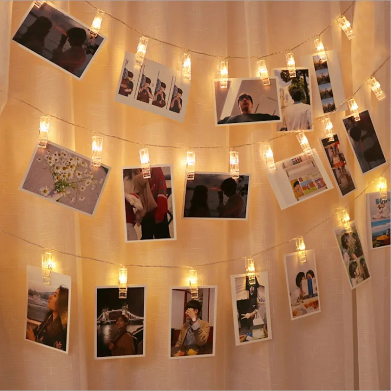 1.5M 3M 6M 10M Photo Clip lamp LED String lights Battery or USB Christmas Holiday Party Wedding Garland Decoration Fairy lights
1.5M 3M 6M 10M Photo Clip lamp LED String lights Battery or USB Christmas Holiday Party Wedding Garland Decoration Fairy lights