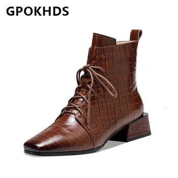 GPOKHDS 2021 women Ankle boots Cow leather Winter short plush Square Toe Zipper Slub pattern Med heels female boots size 42
GPOKHDS 2021 women Ankle boots Cow leather Winter short plush Square Toe Zipper Slub pattern Med heels female boots size 42
