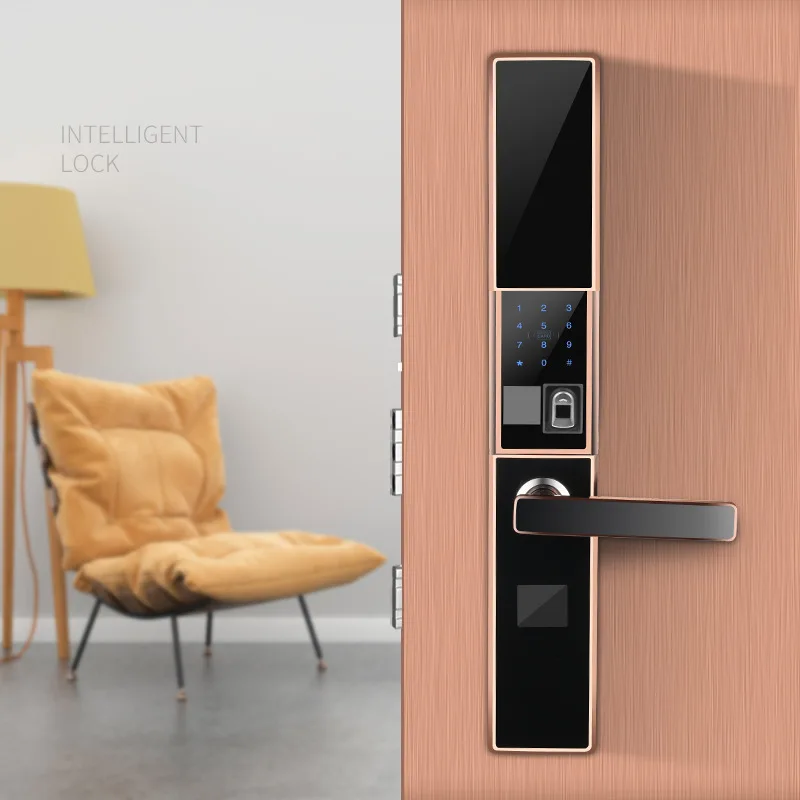 Smart Door Fingerprint Lock,Security Home Keyless Lock, Wifi Password RFID Card Lock Wireless App Phone Remote Control
Smart Door Fingerprint Lock,Security Home Keyless Lock, Wifi Password RFID Card Lock Wireless App Phone Remote Control