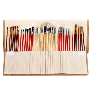 Portable 38Pcs Paint Brushes Set w/ Carry Bag Wooden Handle Brushes for Watercolor Oil Acrylic Painting Great gift
Portable 38Pcs Paint Brushes Set w/ Carry Bag Wooden Handle Brushes for Watercolor Oil Acrylic Painting Great gift