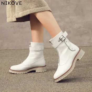 NIKOVE 2020 Women Winter Shoes Square Low Heel Round Toe Black Boots Ankle Boots Zipper Woman Shoes Size 34-42
NIKOVE 2020 Women Winter Shoes Square Low Heel Round Toe Black Boots Ankle Boots Zipper Woman Shoes Size 34-42