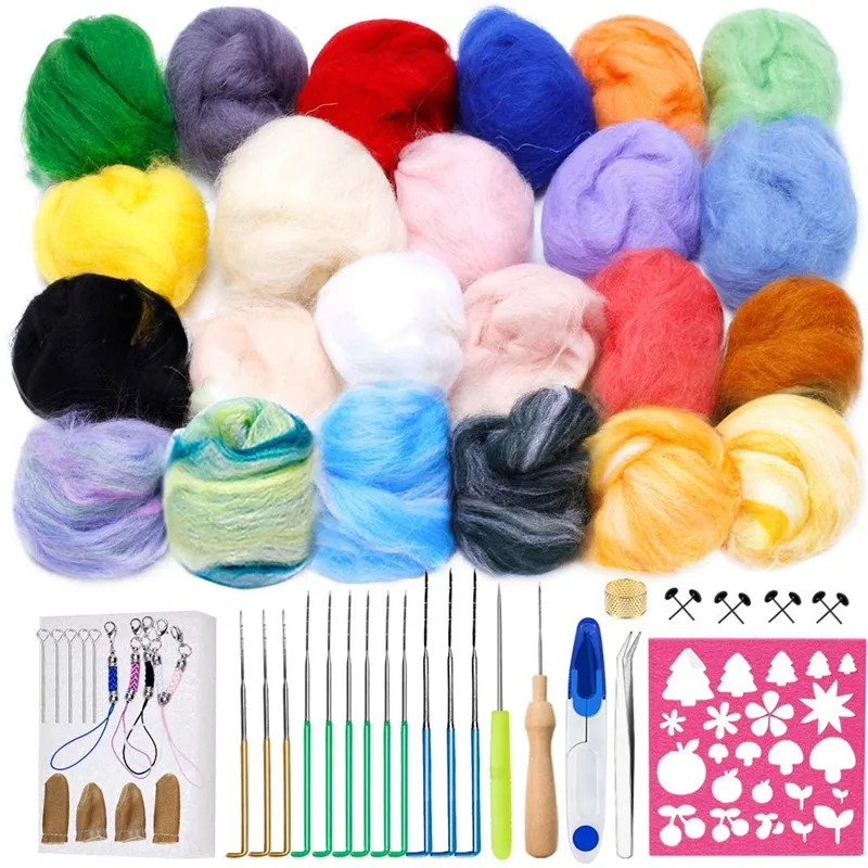 LMDZ Needle Felting Kit Wool Felting Tool Kit Felting Supplies with Felting Wool Roving Felt Needles Felting Pad for Felting
LMDZ Needle Felting Kit Wool Felting Tool Kit Felting Supplies with Felting Wool Roving Felt Needles Felting Pad for Felting