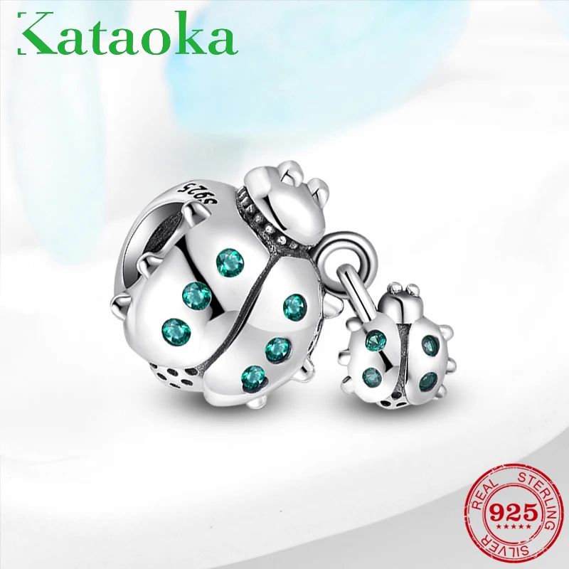 New 925 Sterling Silver Ladybug Green Cubic Zircon Insect Charms with small Beads Fit Pandora pendants charms Bracelet jewelry
New 925 Sterling Silver Ladybug Green Cubic Zircon Insect Charms with small Beads Fit Pandora pendants charms Bracelet jewelry