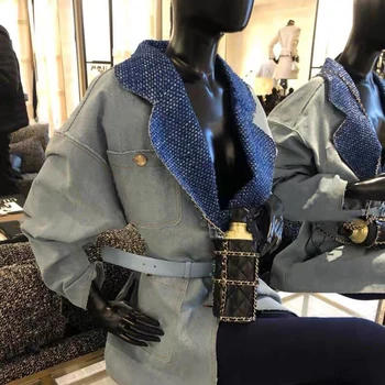 Vintage Retro Loose Denim Jacket Women 2020 High-end Solid Tweed Lapel Patchwork Pocket Blue Jeans Jackets Chic Streetwear Coats
Vintage Retro Loose Denim Jacket Women 2020 High-end Solid Tweed Lapel Patchwork Pocket Blue Jeans Jackets Chic Streetwear Coats