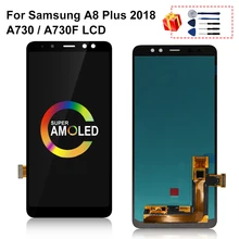 Super AMOLED LCD Screen For SAMSUNG Galaxy A8 Plus 2018 A730 A8+ 2018 A730F LCD Display Touch Digitizer Replacement For A730 LCD