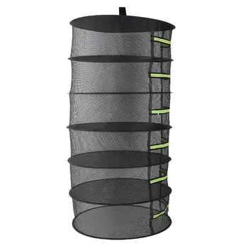 Herb Drying Rack 6 Layer Collapsible Black Mesh Hanging Drying Rack with Zipper Opening Hanging Basket Flowers Plants Dryer
Herb Drying Rack 6 Layer Collapsible Black Mesh Hanging Drying Rack with Zipper Opening Hanging Basket Flowers Plants Dryer