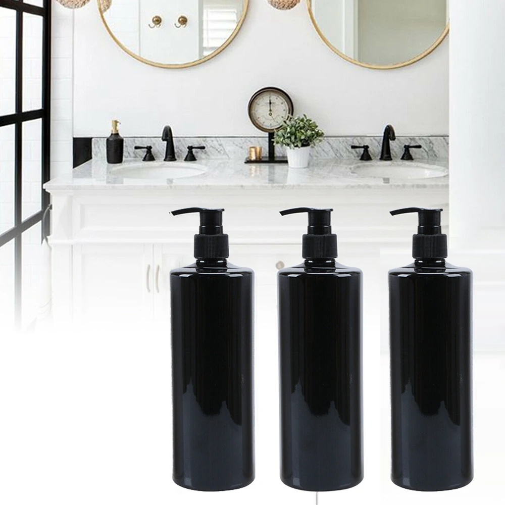 4x Refillable 500ml Empty Lotion Pump Bottles For Gel Soap Dispenser Shampoo Storing hair Conditioner Dish Etc | Дом и сад