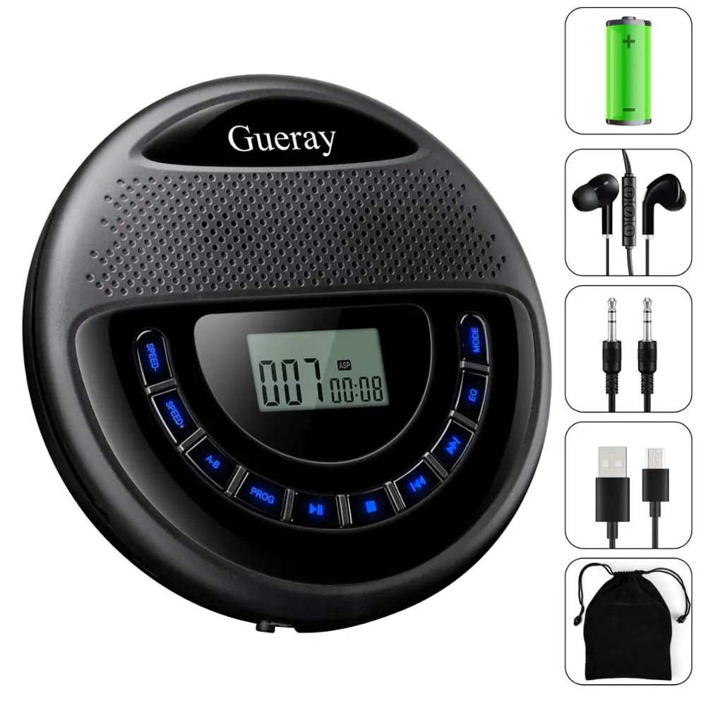 Portable CD Player Sports Rechargeable Built-in Speaker Battery 1400mAh Compact Disc Player Reproductor CD lecteur CD Walkman
Portable CD Player Sports Rechargeable Built-in Speaker Battery 1400mAh Compact Disc Player Reproductor CD lecteur CD Walkman