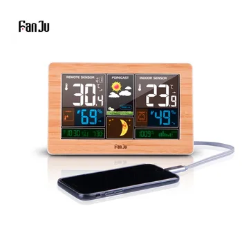 Digital Alarm Clock Weather Station Wall Indoor Outdoor Temperature Humidity Watch Moon Phase Forecast USB Charger FJ3378
Digital Alarm Clock Weather Station Wall Indoor Outdoor Temperature Humidity Watch Moon Phase Forecast USB Charger FJ3378