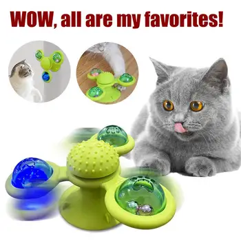 Windmill Cat Toy Newest Three Heads Turntable Teasing Interactive Pet Toy Chewy Rotatable with Catnip LED Bell for Cat
Windmill Cat Toy Newest Three Heads Turntable Teasing Interactive Pet Toy Chewy Rotatable with Catnip LED Bell for Cat