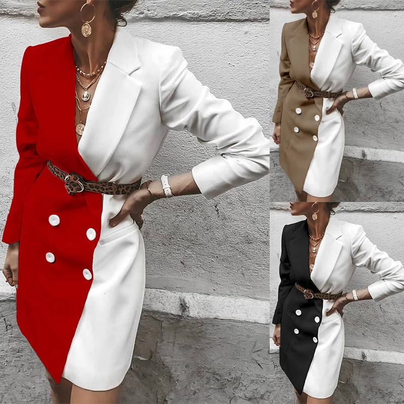 Spot 2020 Spring New European and American Women's Fashion All-match Mid-Length Contrasting Color Suit Jacket Fc810
Spot 2020 Spring New European and American Women's Fashion All-match Mid-Length Contrasting Color Suit Jacket Fc810