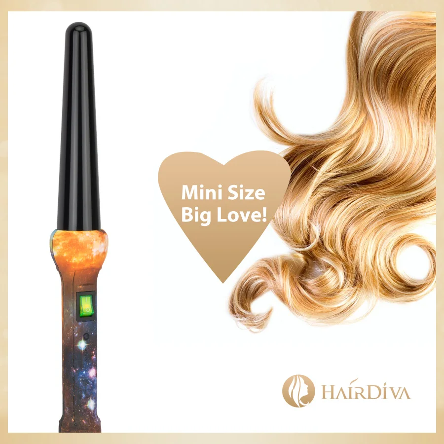 Пре продажа HairDiva щипцы для завивки волос Waver конус электрические бигуди