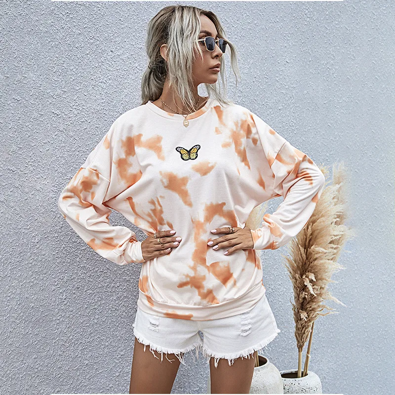 2020 New Autumn Winter Pullovers Sweatshirt Women Fashion Tie Dye Clothing Butterfly Embroidery Sweatshirt For Women Sweet
2020 New Autumn Winter Pullovers Sweatshirt Women Fashion Tie Dye Clothing Butterfly Embroidery Sweatshirt For Women Sweet