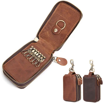 Men Genuine Leather Key Organizer Business Car Key Wallets Keychain Covers Double Zipper Minimalist Key Holder Keychain Bag Case
Men Genuine Leather Key Organizer Business Car Key Wallets Keychain Covers Double Zipper Minimalist Key Holder Keychain Bag Case