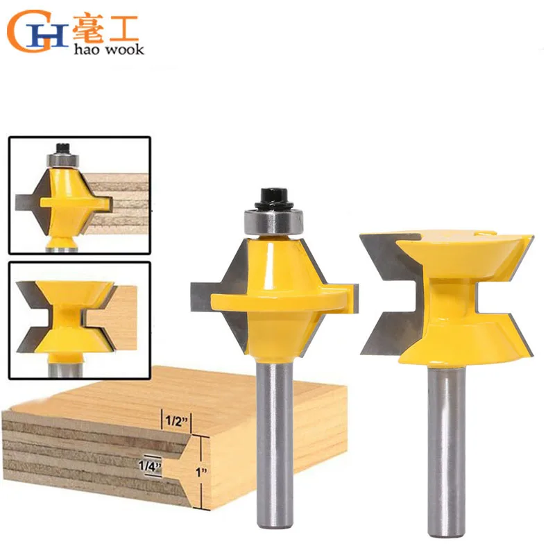 2pcs 8mm Shank 120 Degree Router Bit Set Woodworking Groove Chisel Cutters Tungsten Alloy Wood Tenon Milling Cutter Bits Tools
2pcs 8mm Shank 120 Degree Router Bit Set Woodworking Groove Chisel Cutters Tungsten Alloy Wood Tenon Milling Cutter Bits Tools