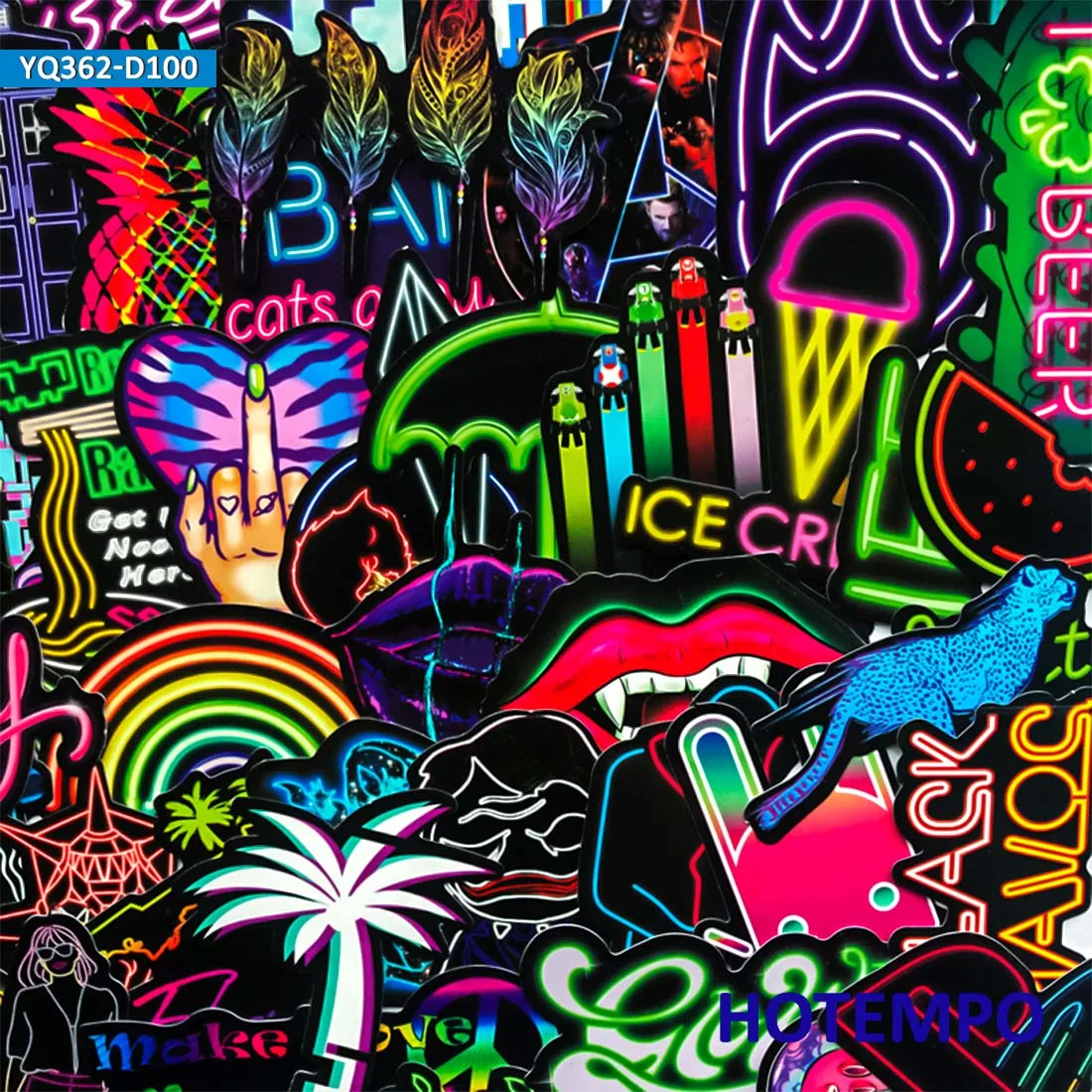 100pcs Neon Light Sticker Retro Led Style Anime Icon Stickers for DIY Mobile Phone Laptop Luggage Suitcase Skateboard Decal
100pcs Neon Light Sticker Retro Led Style Anime Icon Stickers for DIY Mobile Phone Laptop Luggage Suitcase Skateboard Decal