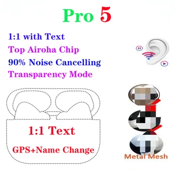 Pro 5 TWS Wireless Bluetooth Earphone 1:1 with TEXT ANC Active Noise Cancel & Transparencry Earbuds PK pro4 pro3 TWS
Pro 5 TWS Wireless Bluetooth Earphone 1:1 with TEXT ANC Active Noise Cancel & Transparencry Earbuds PK pro4 pro3 TWS