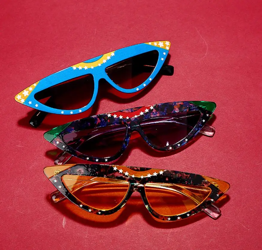 2020 New Triangle Shape Fashion Cat Rye Sunglasses Versatile Avant-Garde Personality Sunglasses with Star
2020 New Triangle Shape Fashion Cat Rye Sunglasses Versatile Avant-Garde Personality Sunglasses with Star