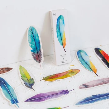 30 pcs/box Novelty Feather Paper Bookmark Stationery colored Bookmarks Book Holder Message Card School office Supplies Papelaria 
30 pcs/box Novelty Feather Paper Bookmark Stationery colored Bookmarks Book Holder Message Card School office Supplies Papelaria