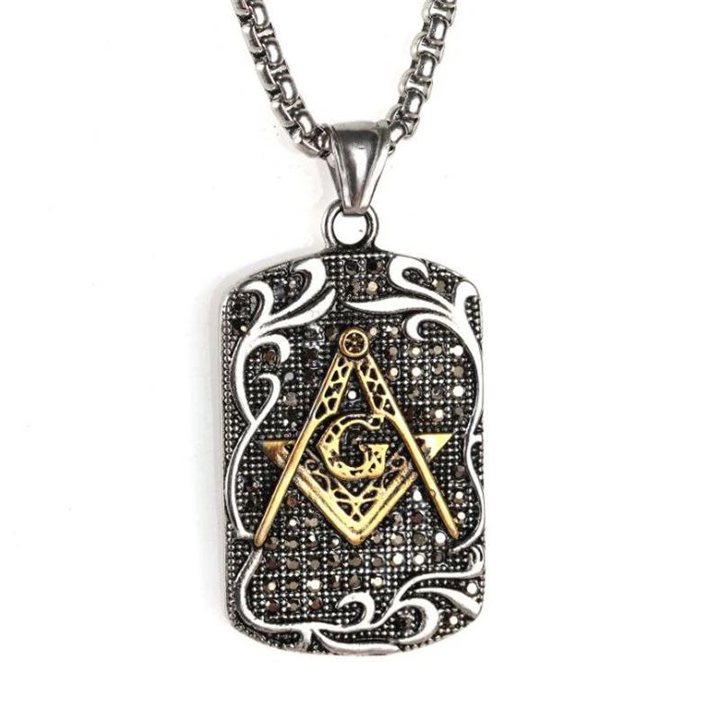 European and American Nightclub Hip-Hop Fashion Personality Masonic Titanium Steel Necklace Pendant for Men and Women
European and American Nightclub Hip-Hop Fashion Personality Masonic Titanium Steel Necklace Pendant for Men and Women