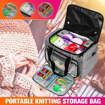 Knitting Bag Portable Yarn DIY Storage Bag Tote for Wool Crochet Hooks Knitting Needles Sewing Supplies Set Household Organizer
Knitting Bag Portable Yarn DIY Storage Bag Tote for Wool Crochet Hooks Knitting Needles Sewing Supplies Set Household Organizer