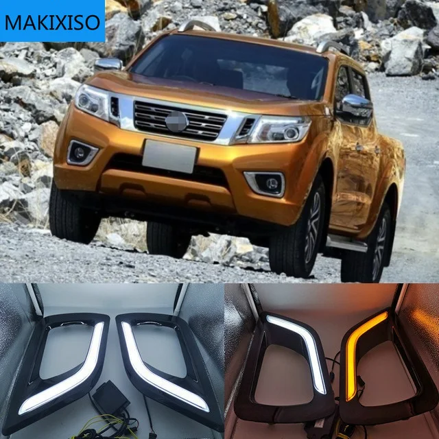 Black gloss cover For Nissan Navara NP300 2015 2016 turn Signal style Relay 12V LED Daytime Running Light DRL with fog lamp hole 
Black gloss cover For Nissan Navara NP300 2015 2016 turn Signal style Relay 12V LED Daytime Running Light DRL with fog lamp hole