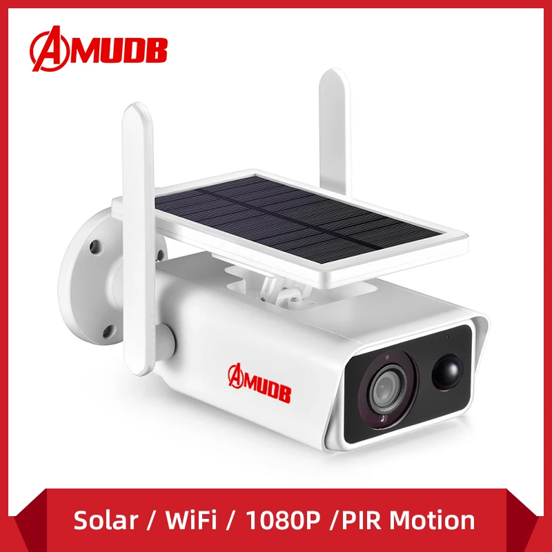 AMUDB Solar Power Camera 1080P Wifi IP Camera TF card Slot Battery Powered Wireless P2P Audio Outdoor With PIR Motion
AMUDB Solar Power Camera 1080P Wifi IP Camera TF card Slot Battery Powered Wireless P2P Audio Outdoor With PIR Motion
