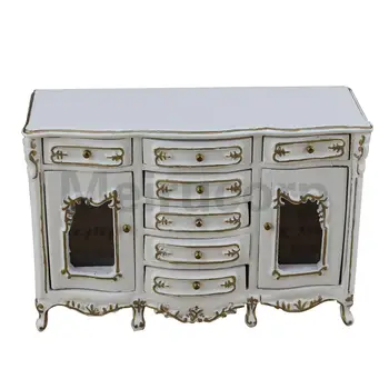 dollhouse miniature 1/12 scale furniture White hand-gilt European kitchen furniture Sideboard
dollhouse miniature 1/12 scale furniture White hand-gilt European kitchen furniture Sideboard