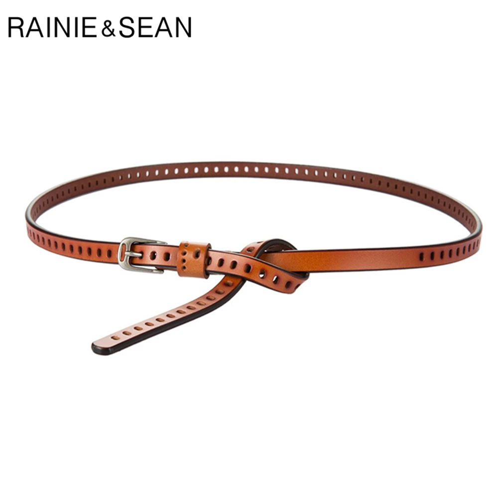 RAINIE SEAN Waist Belts Women Thin Leather Women Belt Hollow Out Pin Buckle Camel Genuine Leather Fashion Ladies Belt 105cm 
RAINIE SEAN Waist Belts Women Thin Leather Women Belt Hollow Out Pin Buckle Camel Genuine Leather Fashion Ladies Belt 105cm