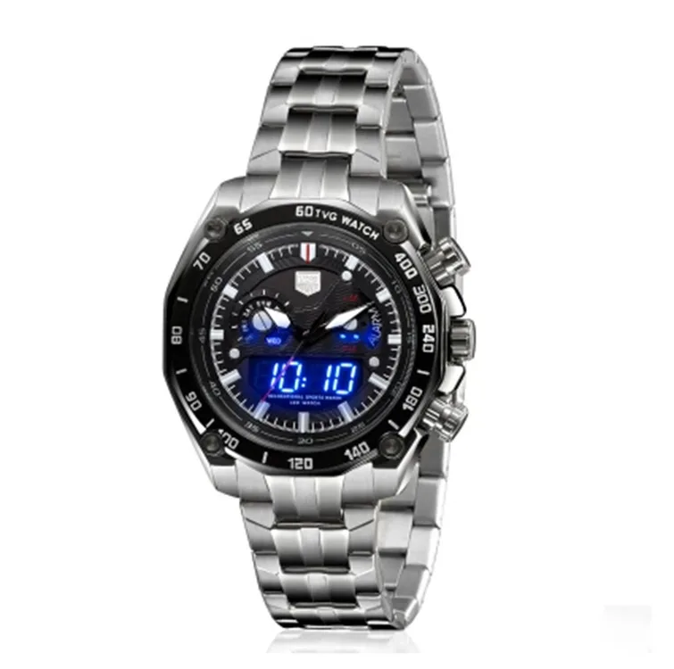 TVG Waterproof Sports Watch Multi-functional Men Night Light LED Watch Steel Belt Outdoor MEN'S Watch
TVG Waterproof Sports Watch Multi-functional Men Night Light LED Watch Steel Belt Outdoor MEN'S Watch