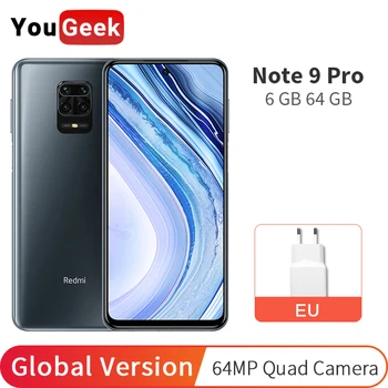 Global Version Redmi Note 9 Pro 6GB RAM 64GB ROM 64MP Four Camera Snapdragon 720G Octa Core 5020mAh 6.67" DotDisplay Cellphone
Global Version Redmi Note 9 Pro 6GB RAM 64GB ROM 64MP Four Camera Snapdragon 720G Octa Core 5020mAh 6.67" DotDisplay Cellphone