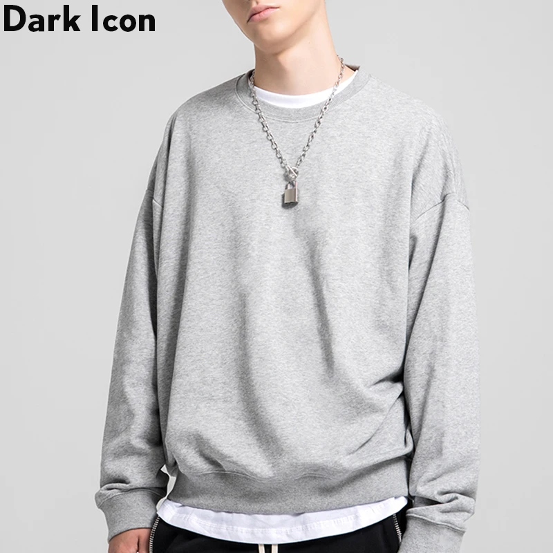 Dark Icon Solid Color Oversized High Street Sweatshirts Men Round Neck Simple Basic Urban Sweatshirt 7Colors
Dark Icon Solid Color Oversized High Street Sweatshirts Men Round Neck Simple Basic Urban Sweatshirt 7Colors