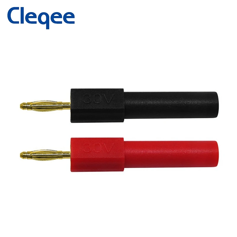 Cleqee P7020 2PCS 2mm Banana Plug Jack with 4mm Socket 30V/10A Gold Plated Connectors For Speaker Test Probes Converter
Cleqee P7020 2PCS 2mm Banana Plug Jack with 4mm Socket 30V/10A Gold Plated Connectors For Speaker Test Probes Converter