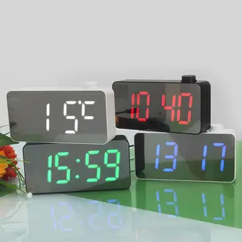 2020 Rotary Button Mirror Table Clock LED Simple Digital Electronic Desktop Alarm Clock for Time Date and Temperature Display
2020 Rotary Button Mirror Table Clock LED Simple Digital Electronic Desktop Alarm Clock for Time Date and Temperature Display