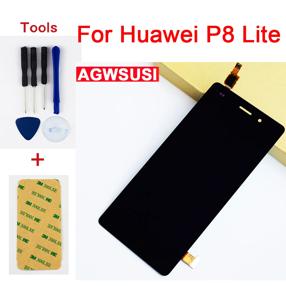 Для Huawei P8 Lite ALE-L04 L21 TL00 L23 CL00 L02 UL00 сенсорный экран Сенсорное стекло + ЖК-дисплей