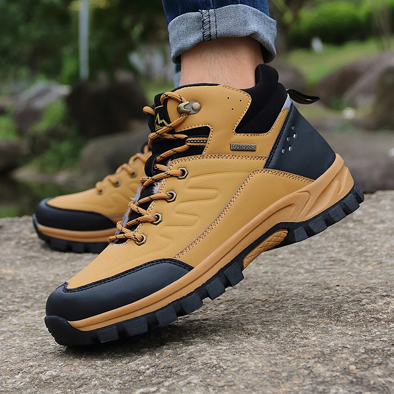 

Men Waterproof Hiking Shoes Breathable Tactical Combat Army Boots New Outdoor Climbing Shoes Non-slip Trekking Sneakers For Men