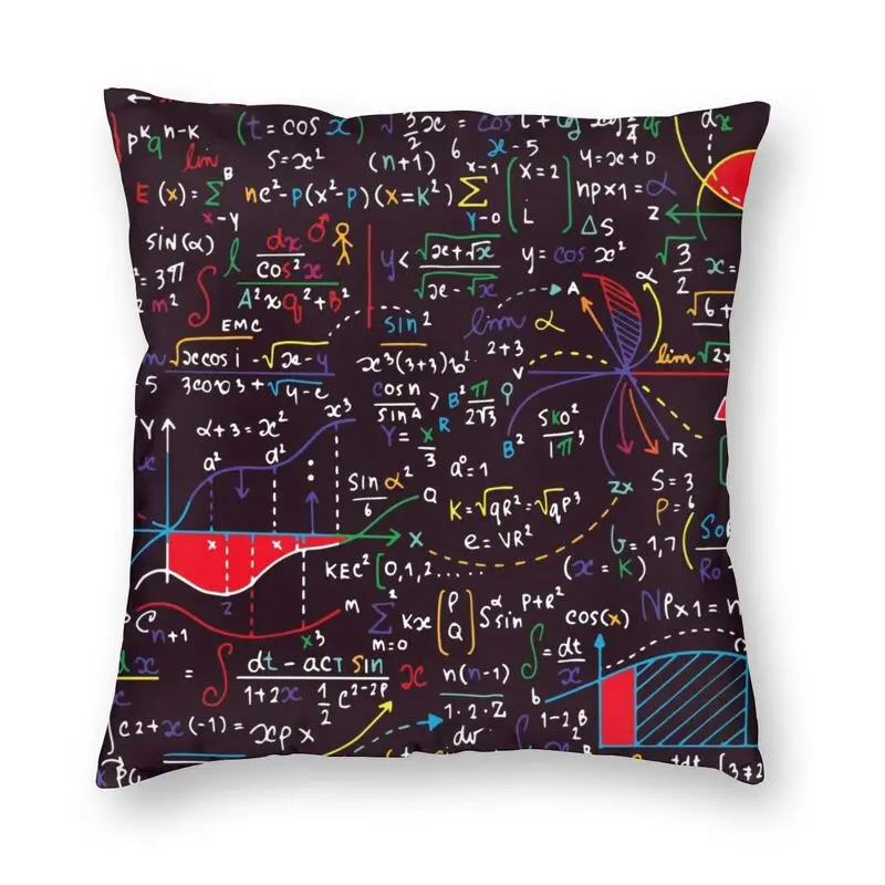 

Soft Amazing World Of Mathematics Throw Pillow Cover Home Decorative Math Teacher Cushion Cover 40x40 Pillowcover for Sofa