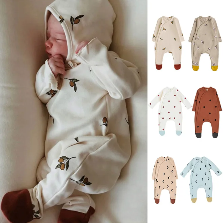 Newborn Baby Clothes with Hat Printed Baby Footed Rompers Cotton Baby Sleepwear Long Sleeves Infant Boys Girls Spring Jumpsuits
Newborn Baby Clothes with Hat Printed Baby Footed Rompers Cotton Baby Sleepwear Long Sleeves Infant Boys Girls Spring Jumpsuits