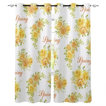 Spring Yellow Flower Window Curtains LivingRoom Kitchen Curtains Left and Right Biparting Open
Spring Yellow Flower Window Curtains LivingRoom Kitchen Curtains Left and Right Biparting Open