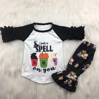 long sleeve ruffle halloween top with tight pant fall girl clothing set
long sleeve ruffle halloween top with tight pant fall girl clothing set