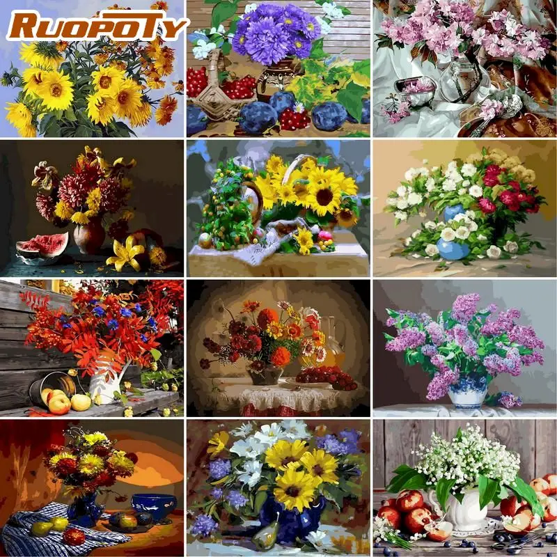 RUOPOTY Frame DIY Painting By Numbers On Canvas Oil Pictures For Adults Acrylic Flower Coloring By Number Home Decoration
RUOPOTY Frame DIY Painting By Numbers On Canvas Oil Pictures For Adults Acrylic Flower Coloring By Number Home Decoration