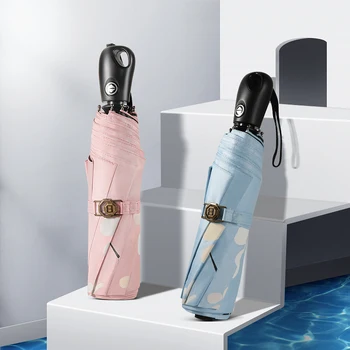 Solid Automatic Umbrella Women Uv Protection Upf50+ Sun Umbrella 3 Fold High Quality Black Coating Ombrelli Home Umbrella MM60YS
Solid Automatic Umbrella Women Uv Protection Upf50+ Sun Umbrella 3 Fold High Quality Black Coating Ombrelli Home Umbrella MM60YS