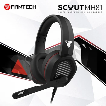 FANTECH MH81 Black 3.5MM Plug Earphones with Microphone Wide Sound Field Profession Wired Gaming Headset for PC Game Player
FANTECH MH81 Black 3.5MM Plug Earphones with Microphone Wide Sound Field Profession Wired Gaming Headset for PC Game Player