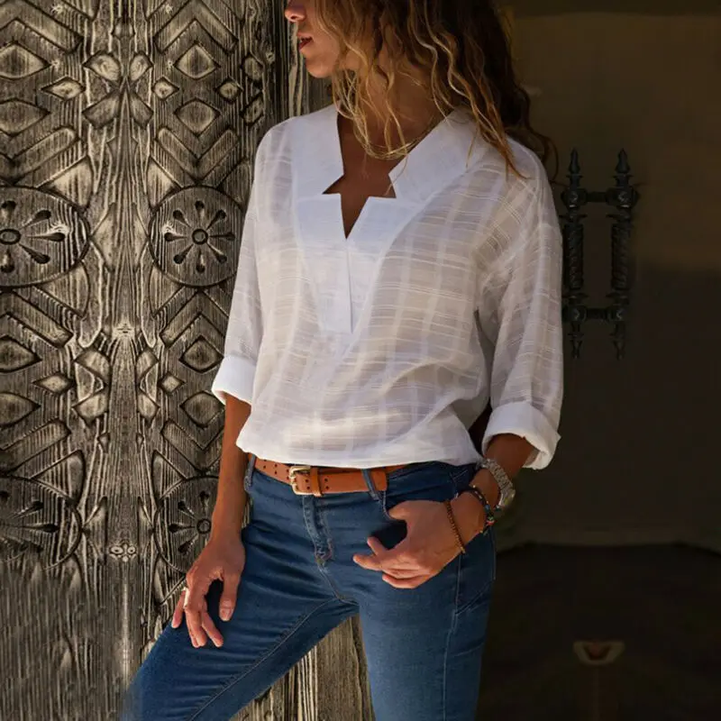 Womens White Striped Floral Cut Blouse Shirt Spring Autumn Blusas Office Lady Elegant Loose White Casual Cotton Tops and Blouses
Womens White Striped Floral Cut Blouse Shirt Spring Autumn Blusas Office Lady Elegant Loose White Casual Cotton Tops and Blouses