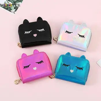 Small Portable Short Coin Purse Women Cute Cat Laser PU Leather Wallet Zipper Card Coins Notes Holder Women Girls Clutch 
Small Portable Short Coin Purse Women Cute Cat Laser PU Leather Wallet Zipper Card Coins Notes Holder Women Girls Clutch